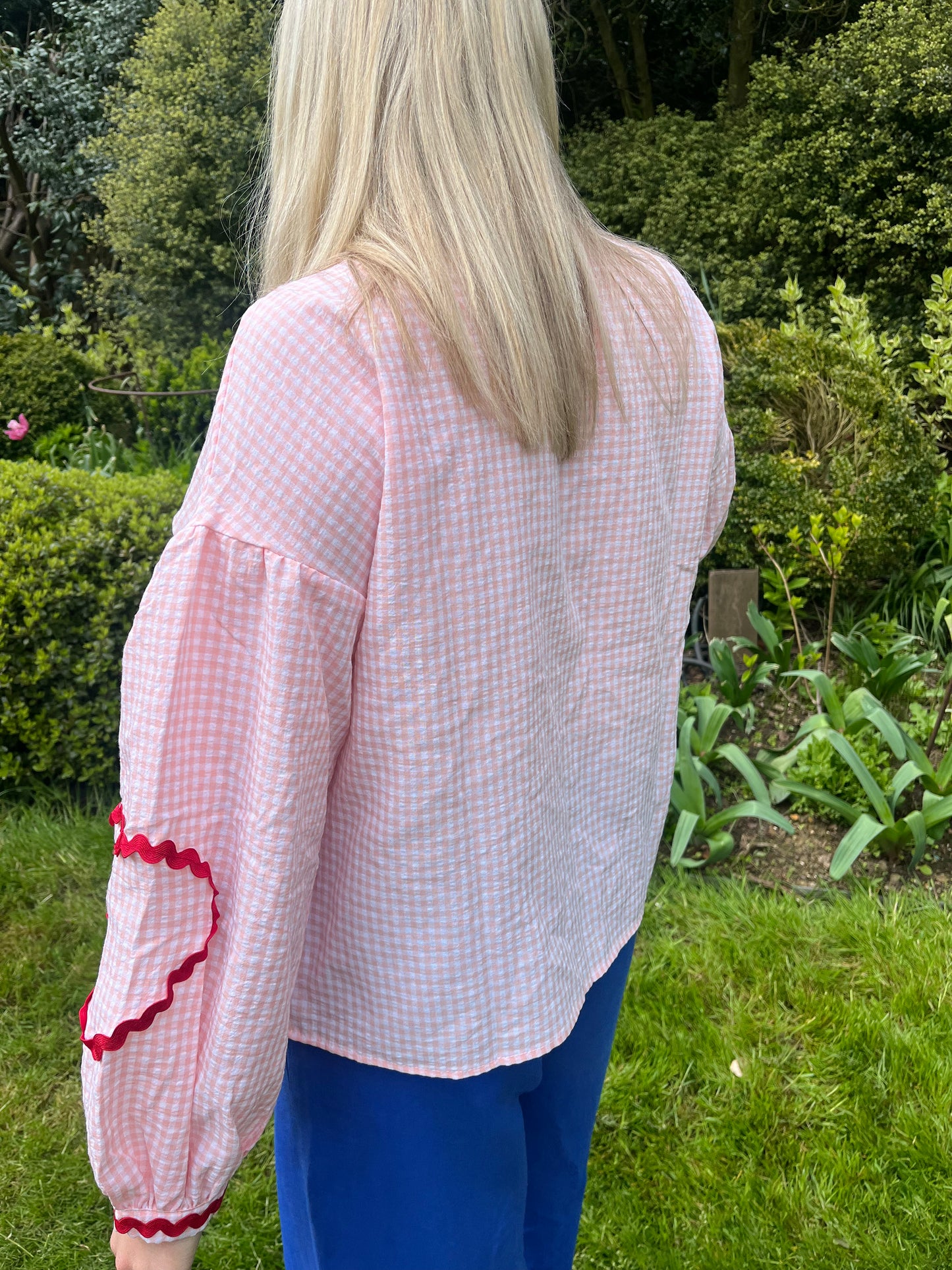 The Anouk 'Pink & White Heart Tie Top'